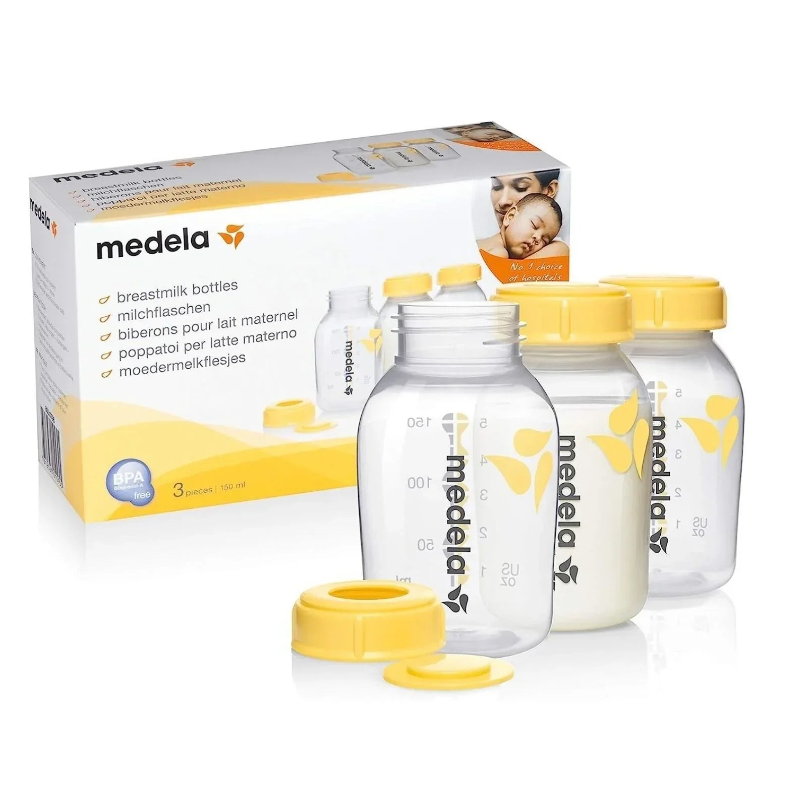 Medela Breastmilk Storage Bottles 150ml 3 pcs - Milk Storage Bags & Bottles