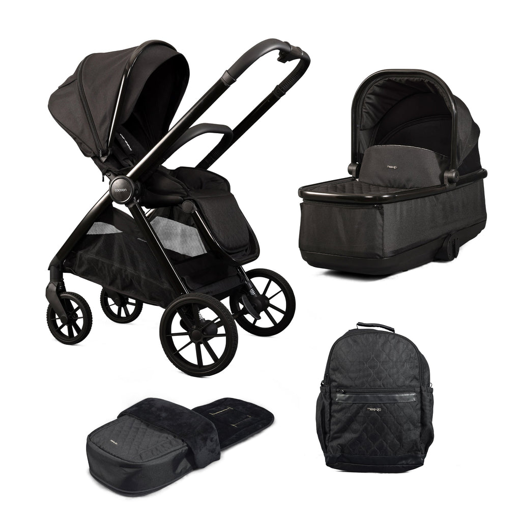 Mee-Go Cocoon Pushchair Bundle with Accessories - Liquorice - Pushchair