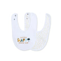 Messy Duck Embroidered Cotton Baby Bib Pack of 2 - Happy - Bibs