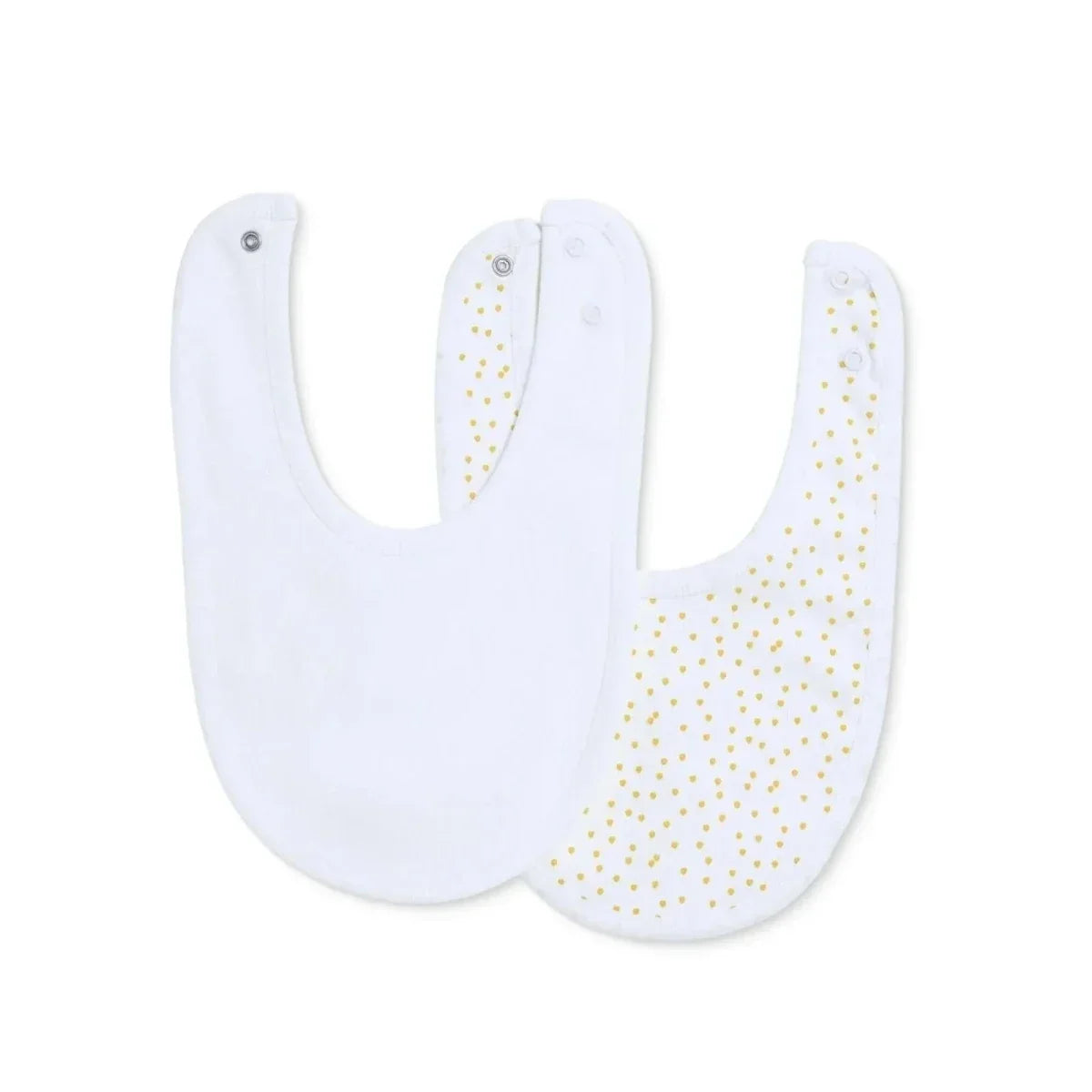Messy Duck Embroidered Cotton Baby Bib Pack of 2 - Happy - Bibs
