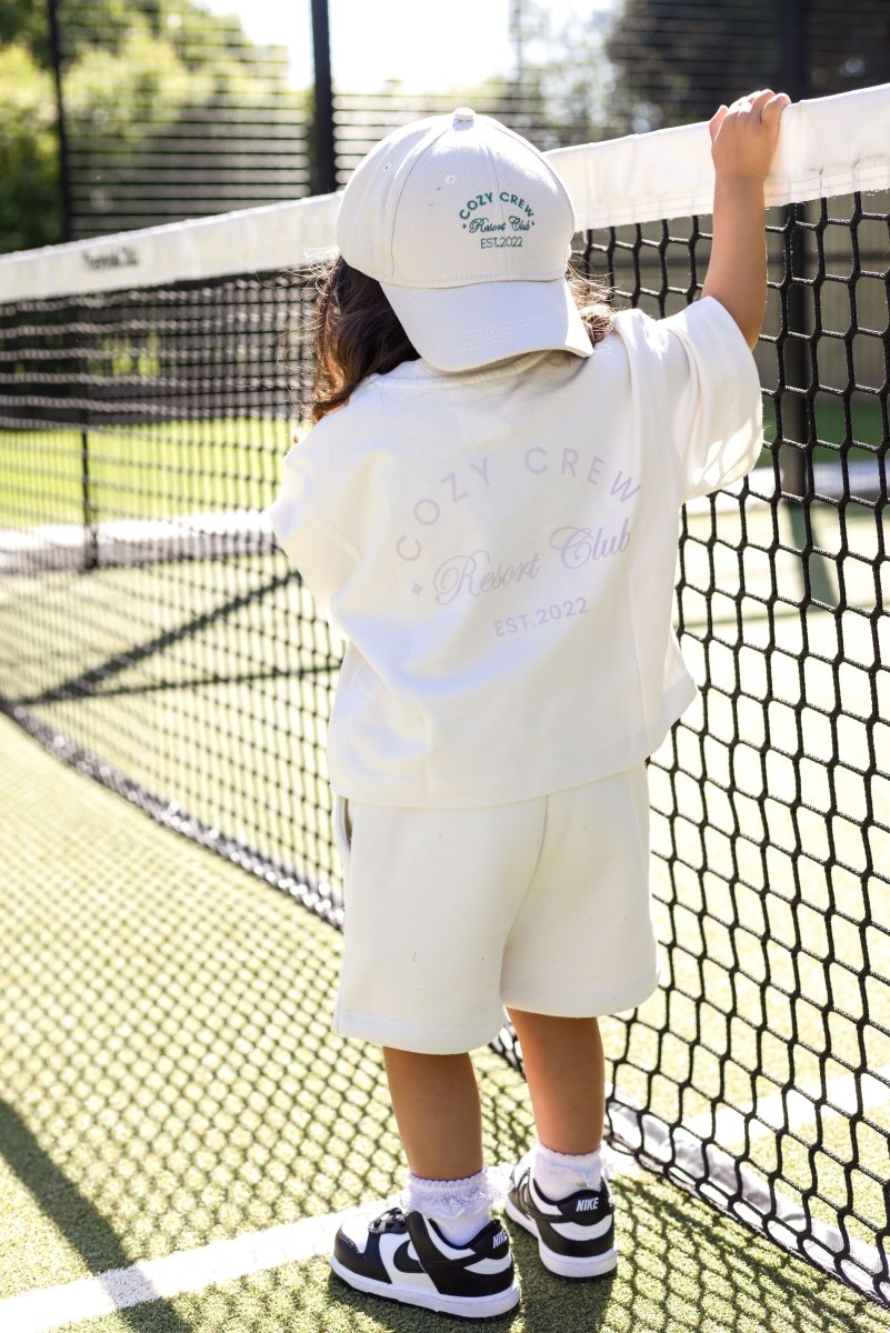 Mini Cozy Crew Resort Club Shorts - Snow White - Outfit Sets