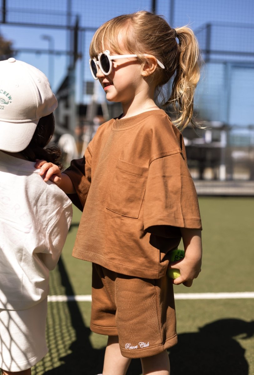 Mini Cozy Crew Resort Club Shorts - Toffee - Outfit Sets