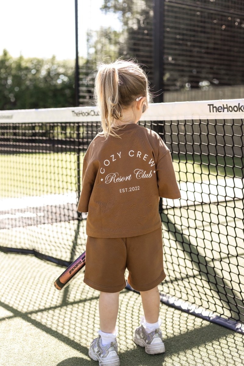 Mini Cozy Crew Resort Club Shorts - Toffee - Outfit Sets
