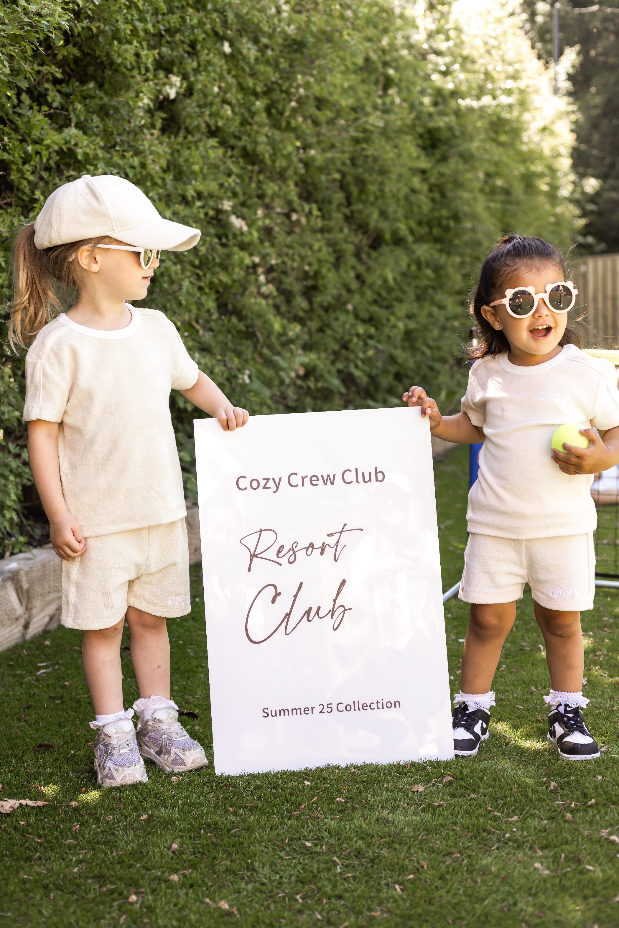 Mini COZY Terry Towelling Tee - Sand - Outfit Sets