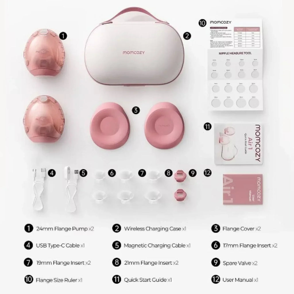 Momcozy Air 1 Ultra-Slim Double Breast Pump - Electric Breast Pumps