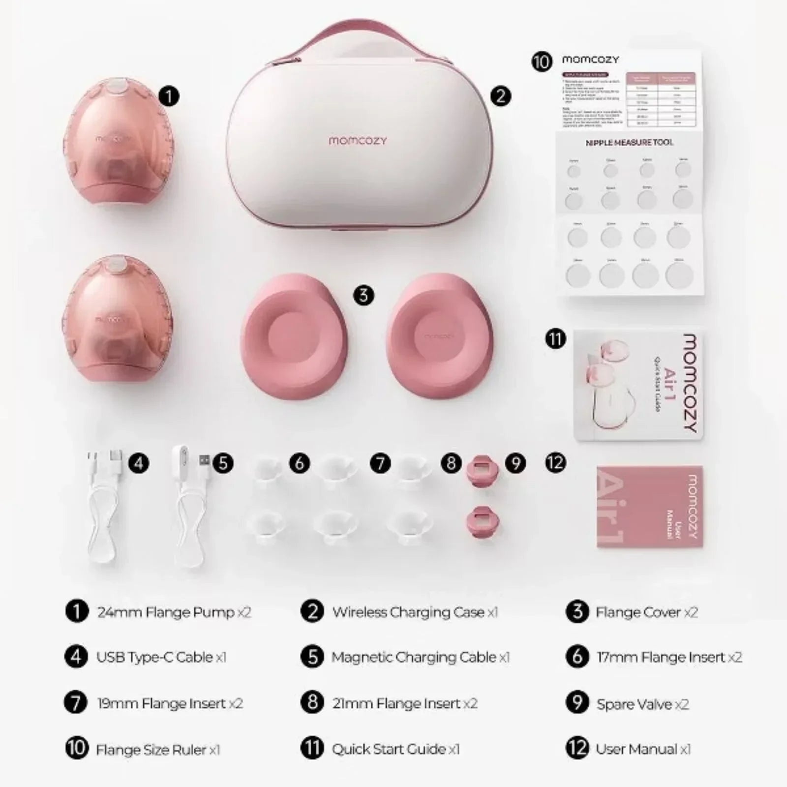 Momcozy Air 1 Ultra-Slim Double Breast Pump - Electric Breast Pumps