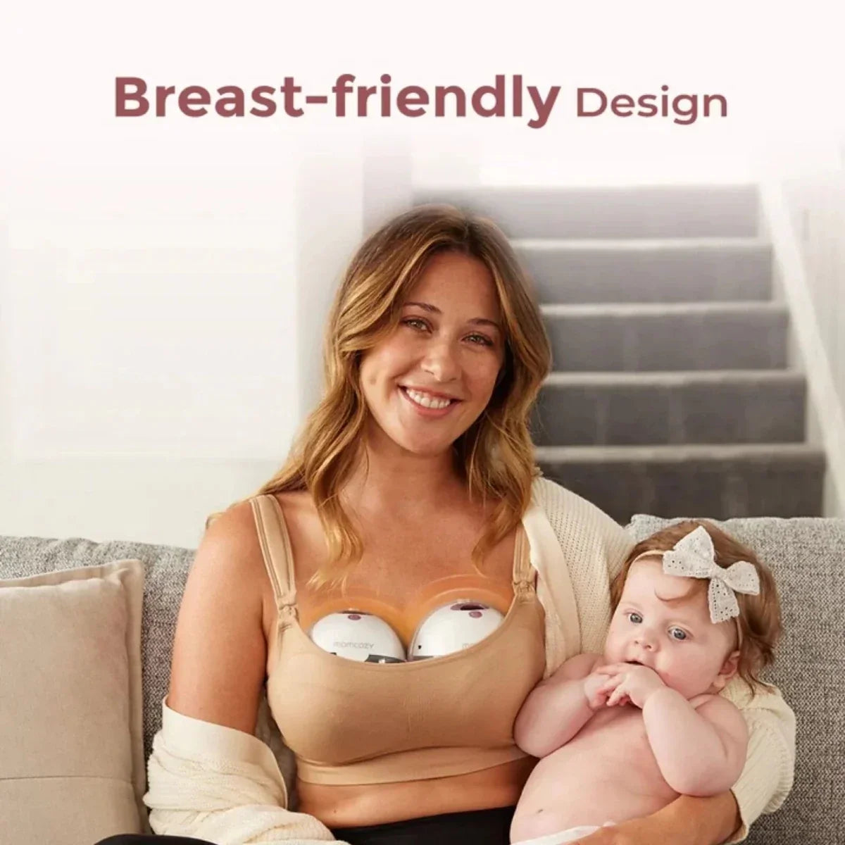 Momcozy M5 Smart Single Wearable Electric Breast Pump - Gray - Electric Breast Pumps