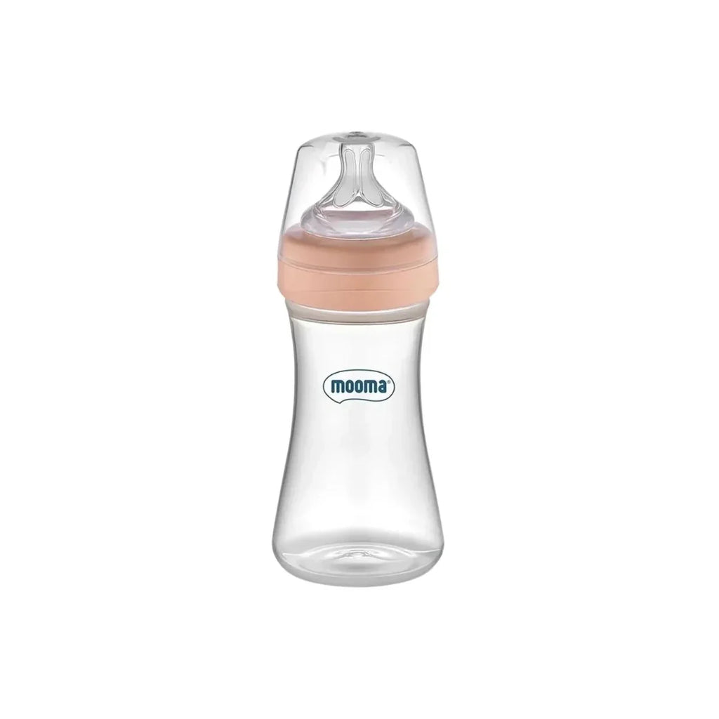 Mooma Kindy Bottle Medium Flow 6-18 months 250ml - Old Rose - Bottles