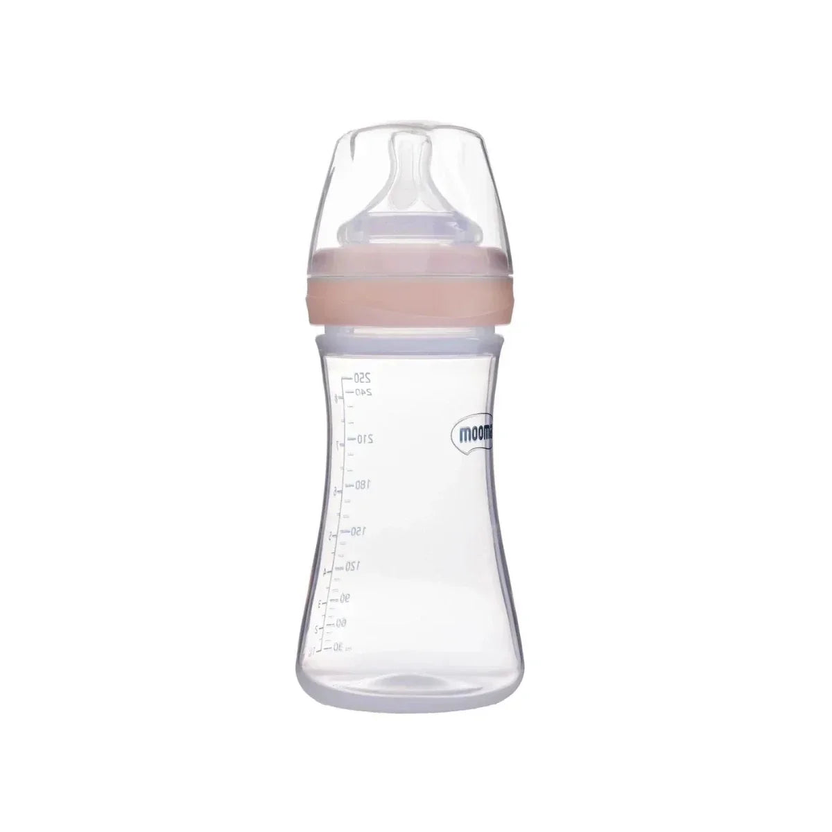 Mooma Kindy Bottle Medium Flow 6-18 months 250ml - Old Rose - Bottles