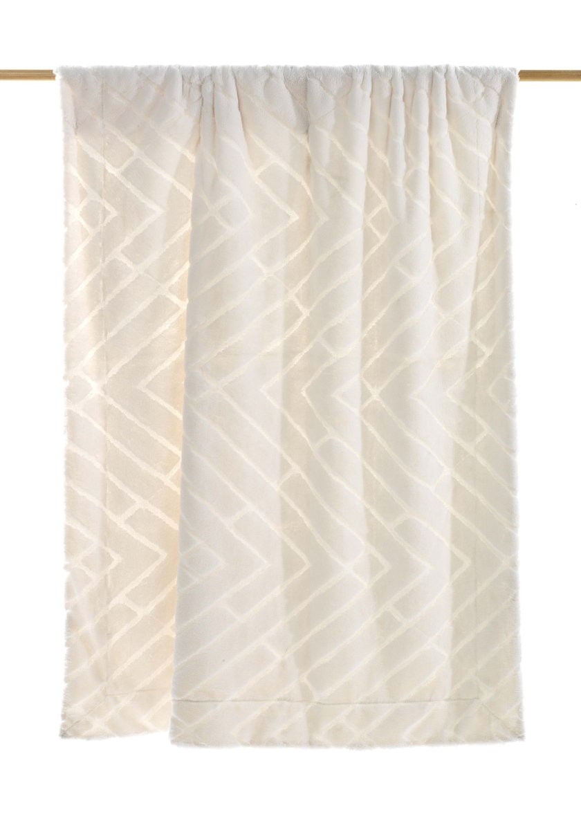 Mora Kaplan Interior Luxury Soft Fox Faux Fur Throw Blanket - Blankets