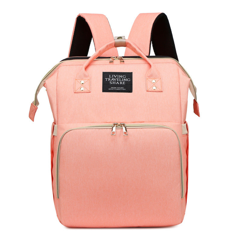 Multifunctional Maternity Diaper Backpack Upgraded With Removable Mosquito Net Large Capacity Foldable Infants Baby