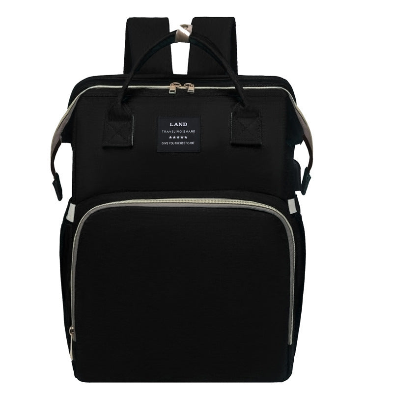 Multifunctional Maternity Diaper Backpack Upgraded With Removable Mosquito Net Large Capacity Foldable Infants Baby