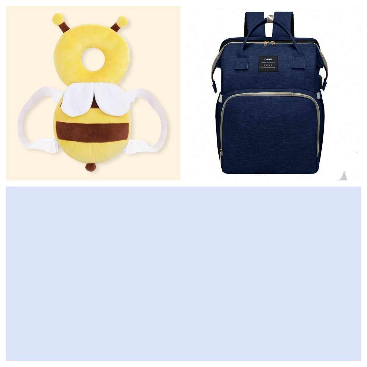 Multifunctional Maternity Diaper Backpack Upgraded With Removable Mosquito Net Large Capacity Foldable Infants Baby