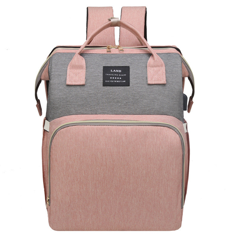 Multifunctional Maternity Diaper Backpack Upgraded With Removable Mosquito Net Large Capacity Foldable Infants Baby