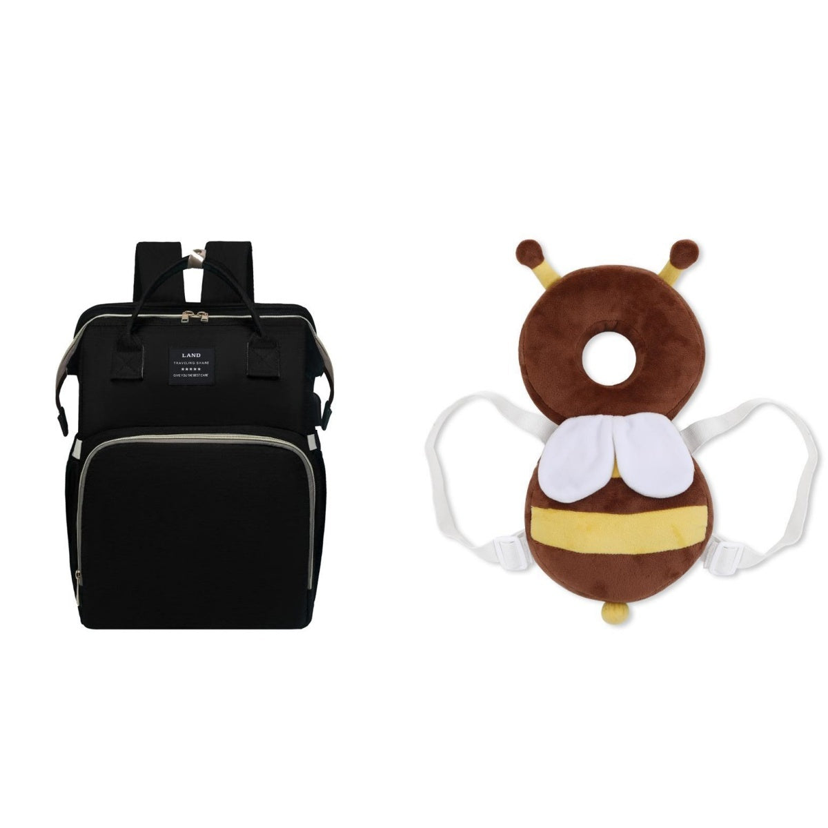 Multifunctional Maternity Diaper Backpack Upgraded With Removable Mosquito Net Large Capacity Foldable Infants Baby