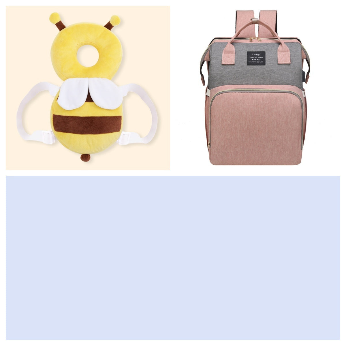 Multifunctional Maternity Diaper Backpack Upgraded With Removable Mosquito Net Large Capacity Foldable Infants Baby