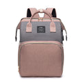 Mummy Baby Bag Backpack – Large Insulated Nappy & Milk Bag - Pink Gray Send Toys - Baby Changing & Nappy Bags