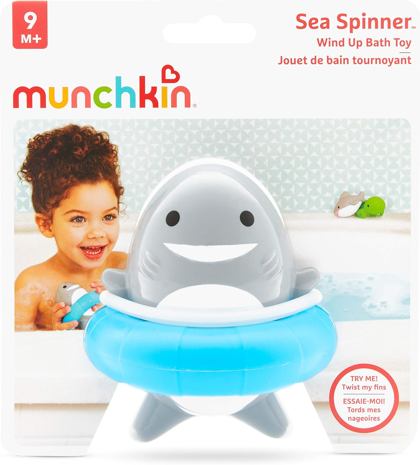 Munchkin Baby Sea Spinner Shark Wind Up Floating Bath Toy - Bath Toy