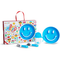 Munchkin Be Happy Toddler Dining Set Includes Suction Plate Straw Cup and Utensil Set - Blue - Cutlery