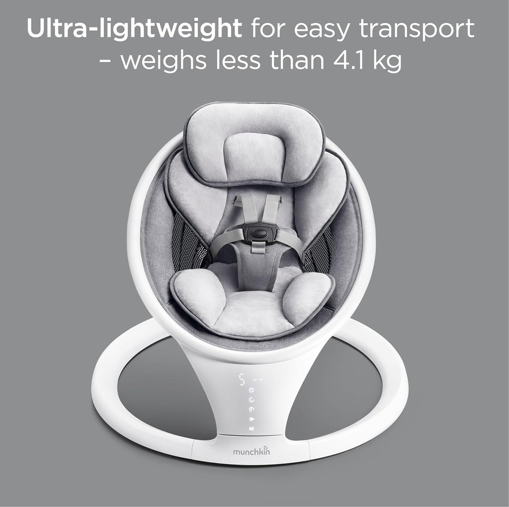 Munchkin Bluetooth Enabled Newborn Swing / Rocker – White - Rocker & Bouncer
