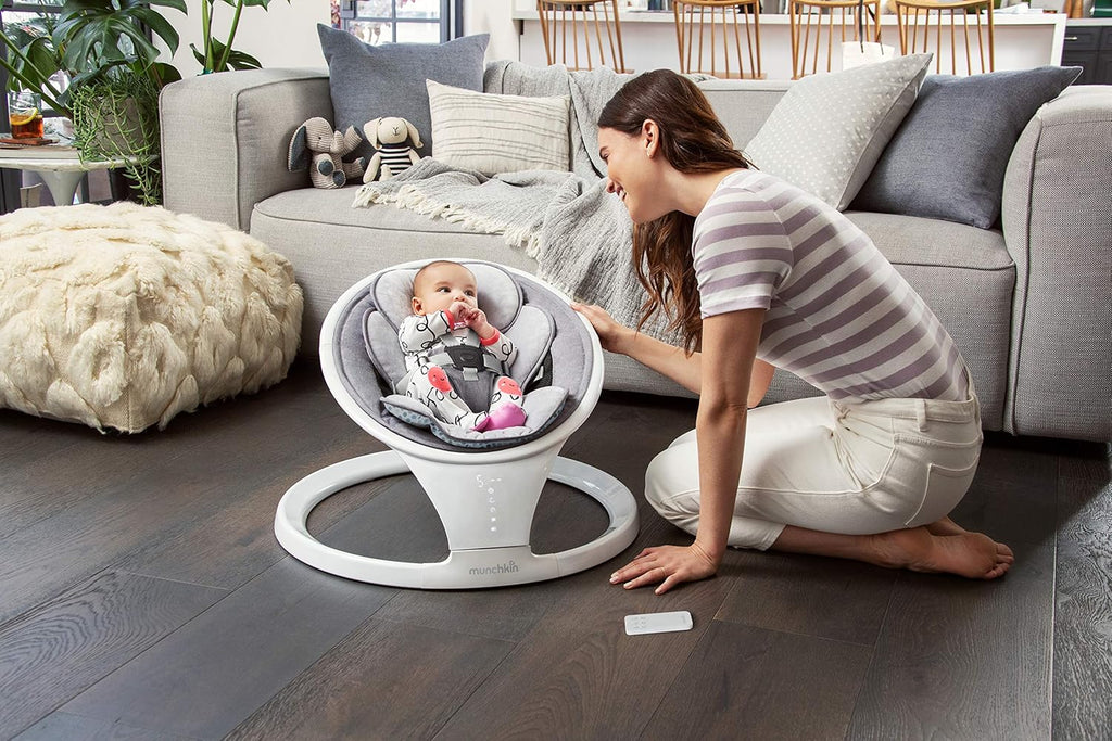 Munchkin Bluetooth Enabled Newborn Swing / Rocker – White - Rocker & Bouncer