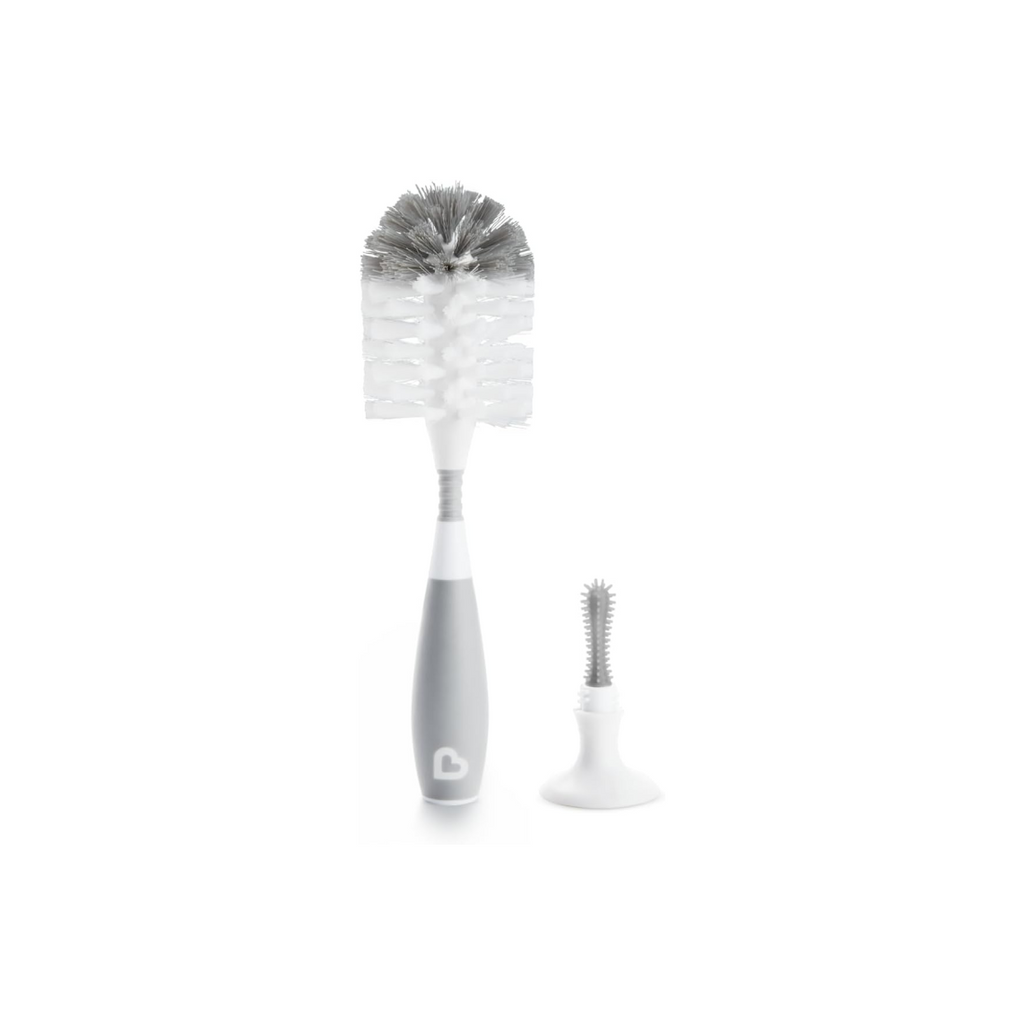 Munchkin Bristle Bottle Cleaning Brush – Grey - Bottle Brush / Drying Rack