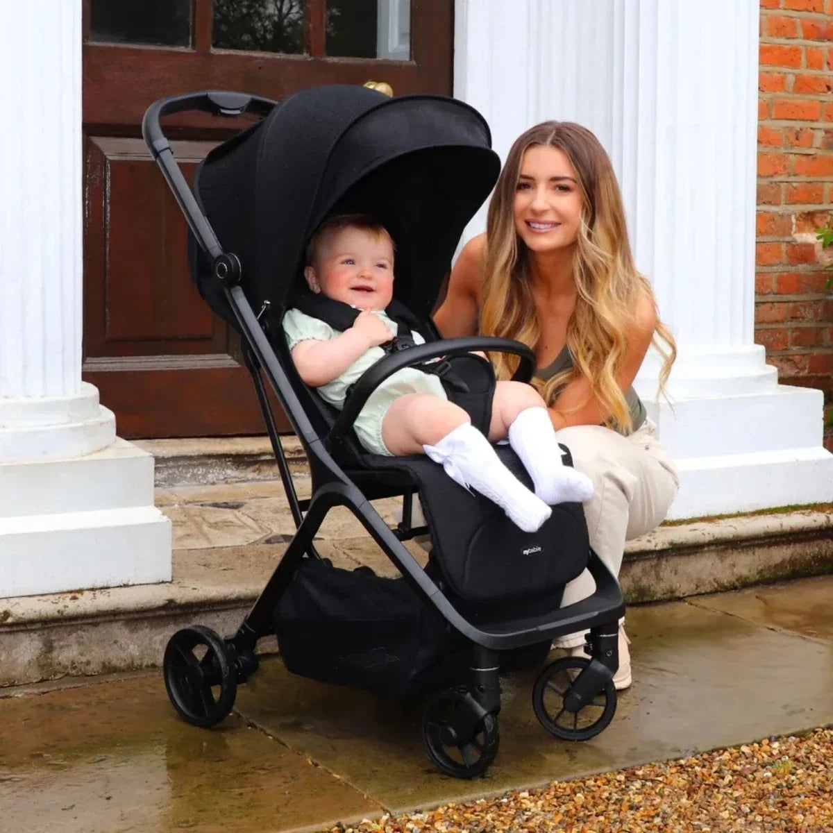 My Babiie MBX7 Auto-Fold Compact Stroller - Black - Black - Pushchairs & Buggies & Strollers