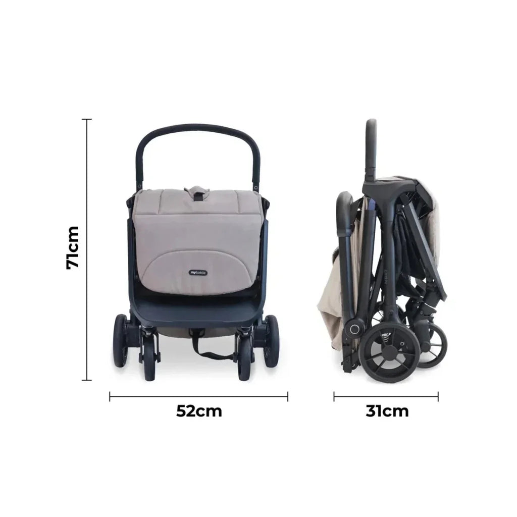 My Babiie MBX7 Auto-Fold Compact Stroller - Camel - Camel - Pushchairs & Buggies & Strollers
