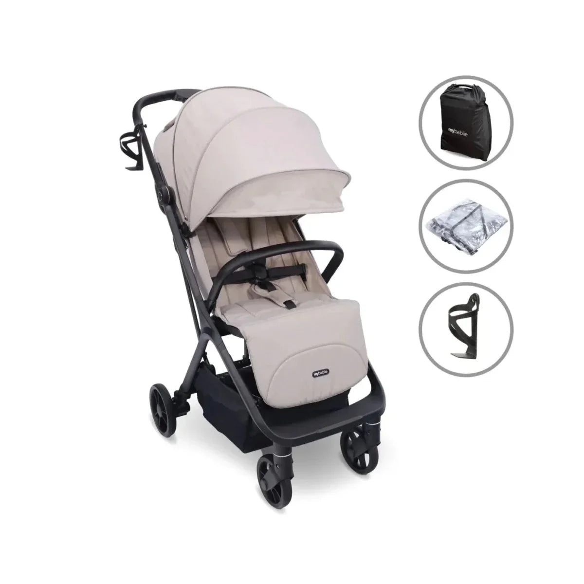 My Babiie MBX7 Auto-Fold Compact Stroller - Camel - Camel - Pushchairs & Buggies & Strollers