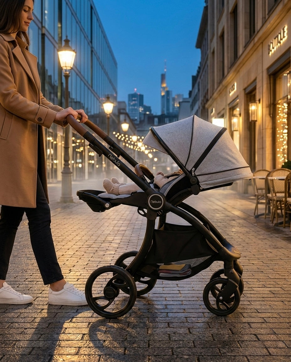 Nebula Pushchair Bundle - 5 Piece Set - Cool Grey - Stroller