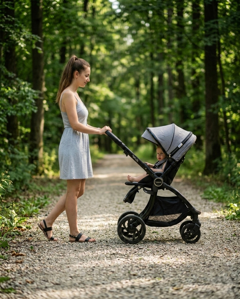 Nebula Pushchair Bundle - 5 Piece Set - Cool Grey - Stroller