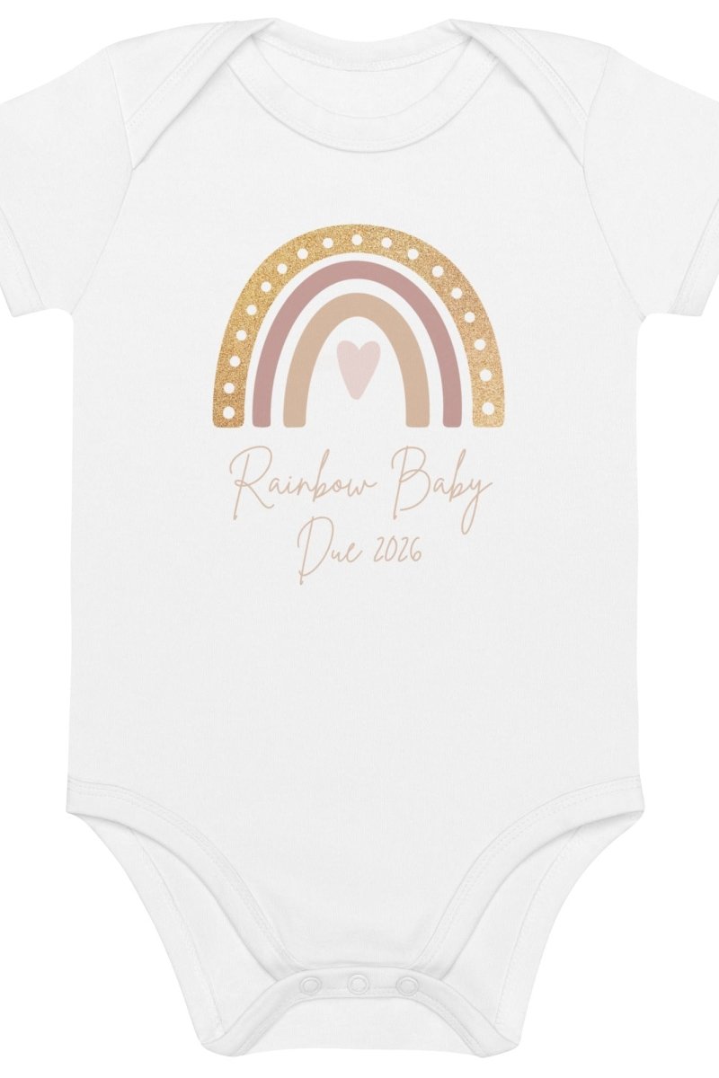 Neutral Rainbow Baby Due Bodysuit - Bodysuits