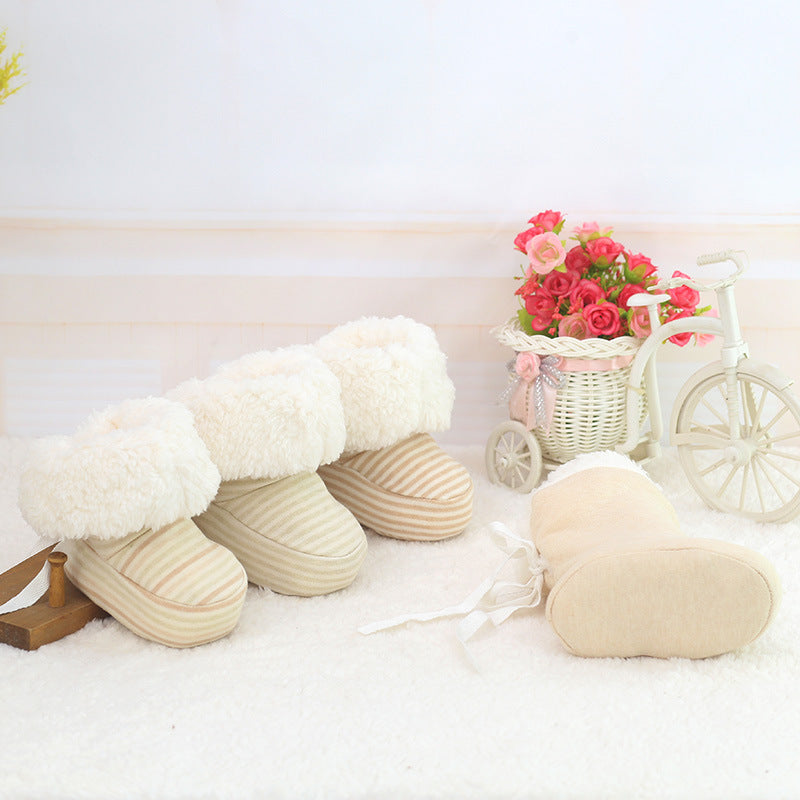 New style Baby Shoes Infant Soft Soled Footwear for Newborns Winter Toddler Keep Warm Print First Walkers Shoes