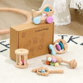 Newborn Baby Beech Educational Toys - Rattle Five Pieces