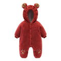 Newborn Baby Onesies Baby Clothes Romper Baby Quilted - Brown / 59cm