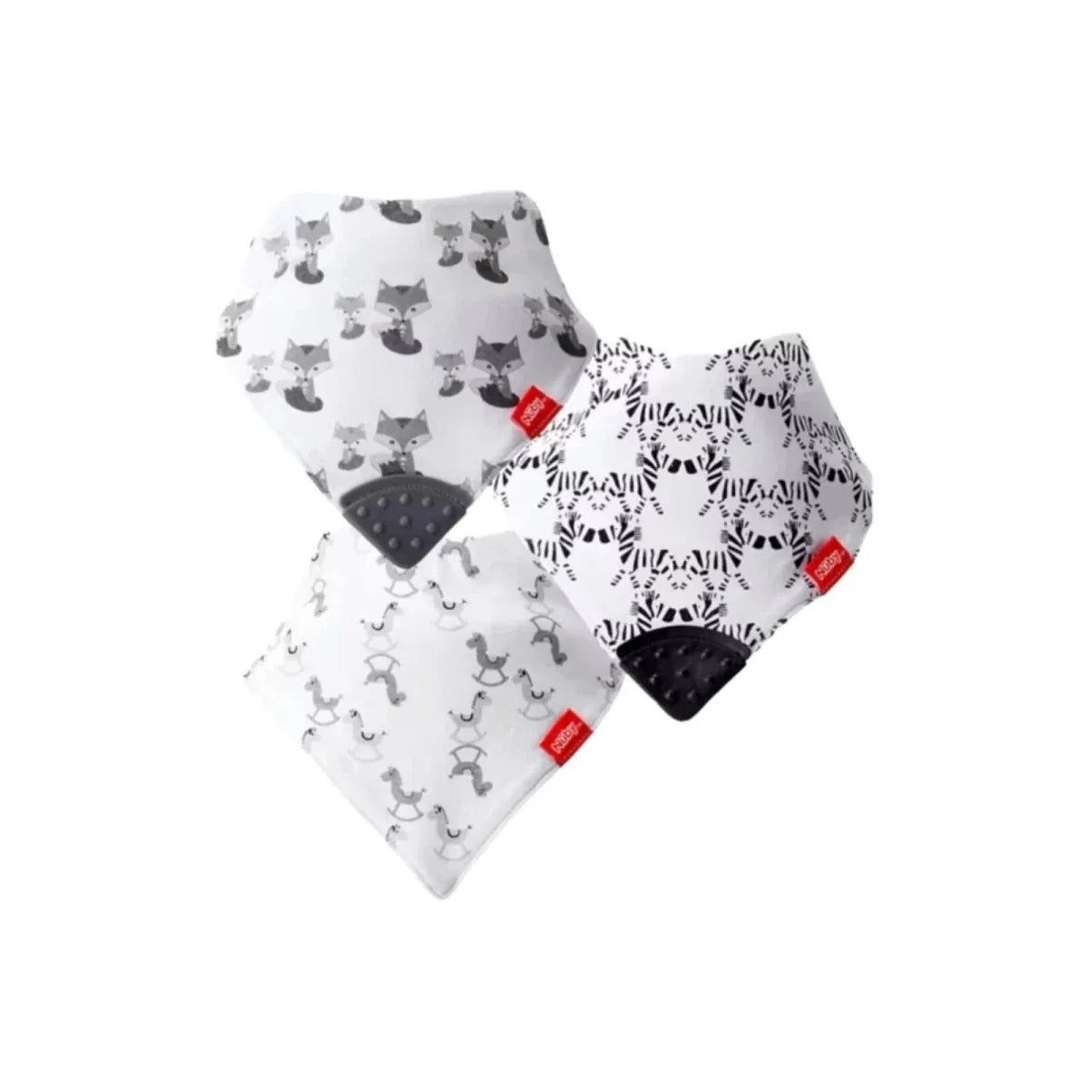 Nuby Bandana Bibs Pack of 3 Assorted - Bibs