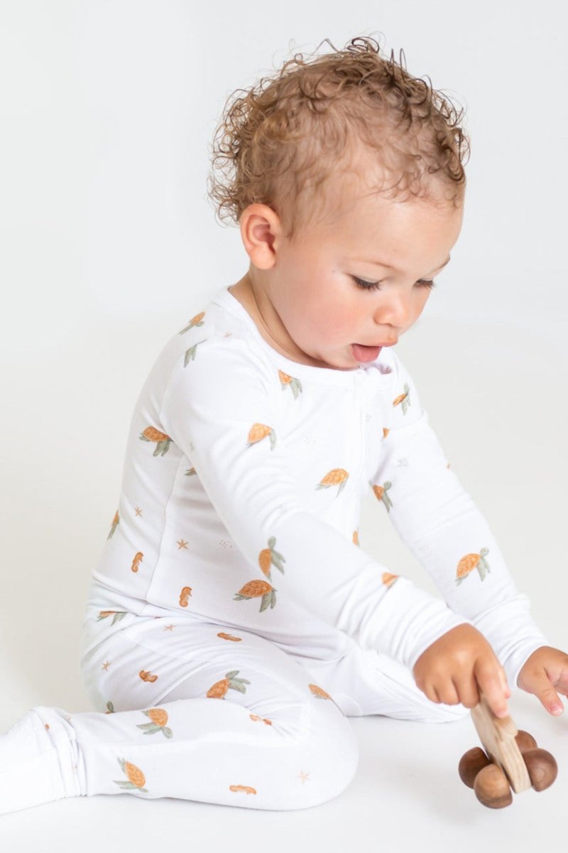 Ocean Bamboo Zip Sleepsuit One Piece - Sleepsuits