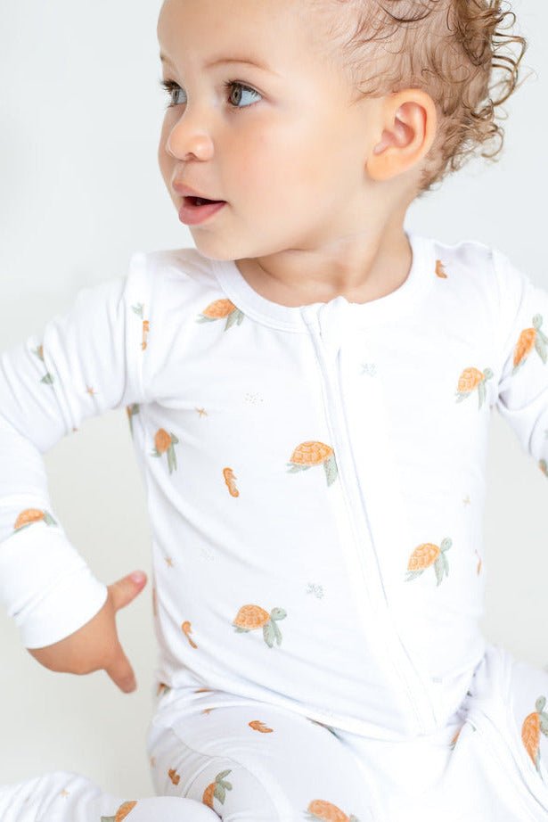 Ocean Bamboo Zip Sleepsuit One Piece - Sleepsuits