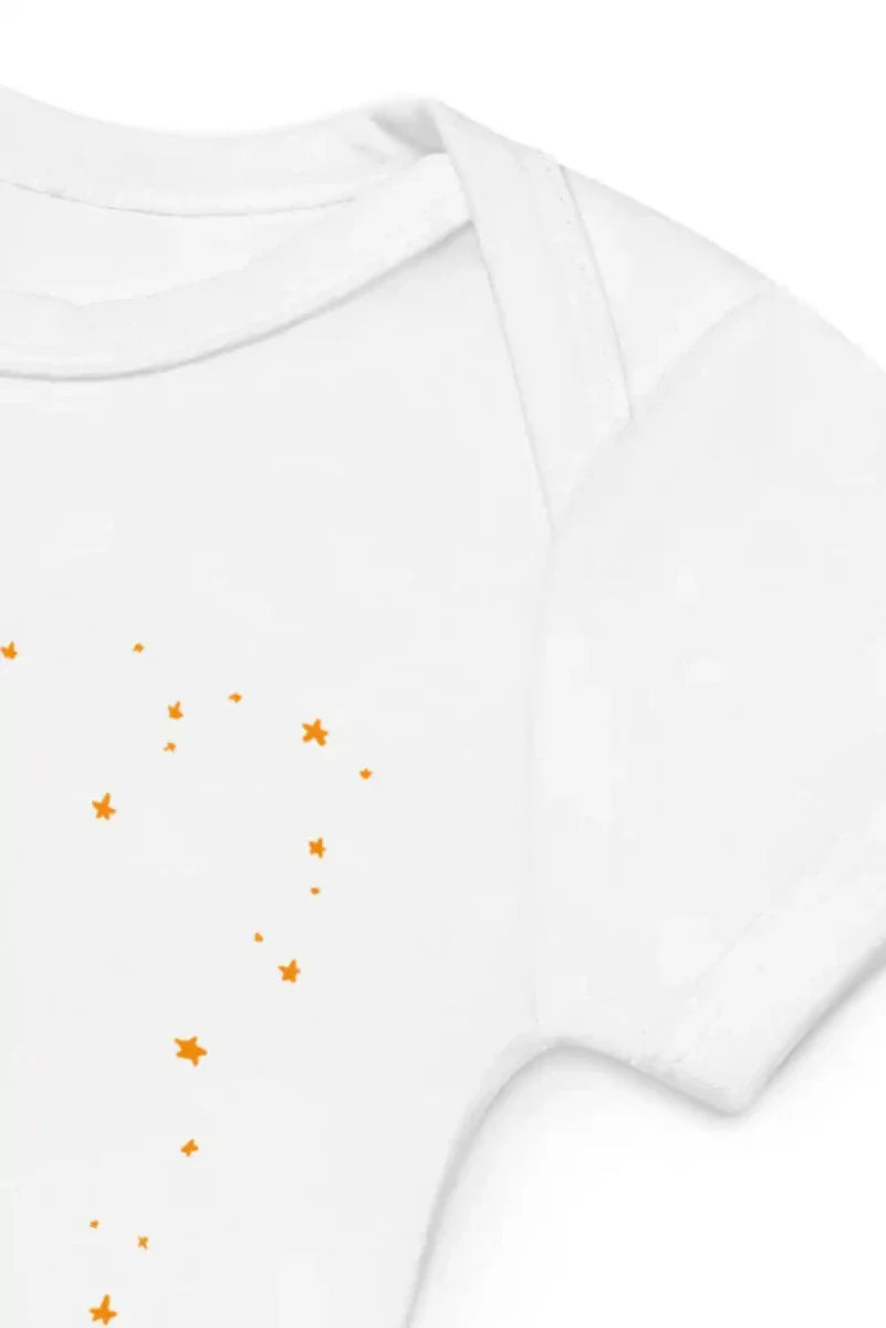 Orange Personalised Bodysuit in White - Bodysuits