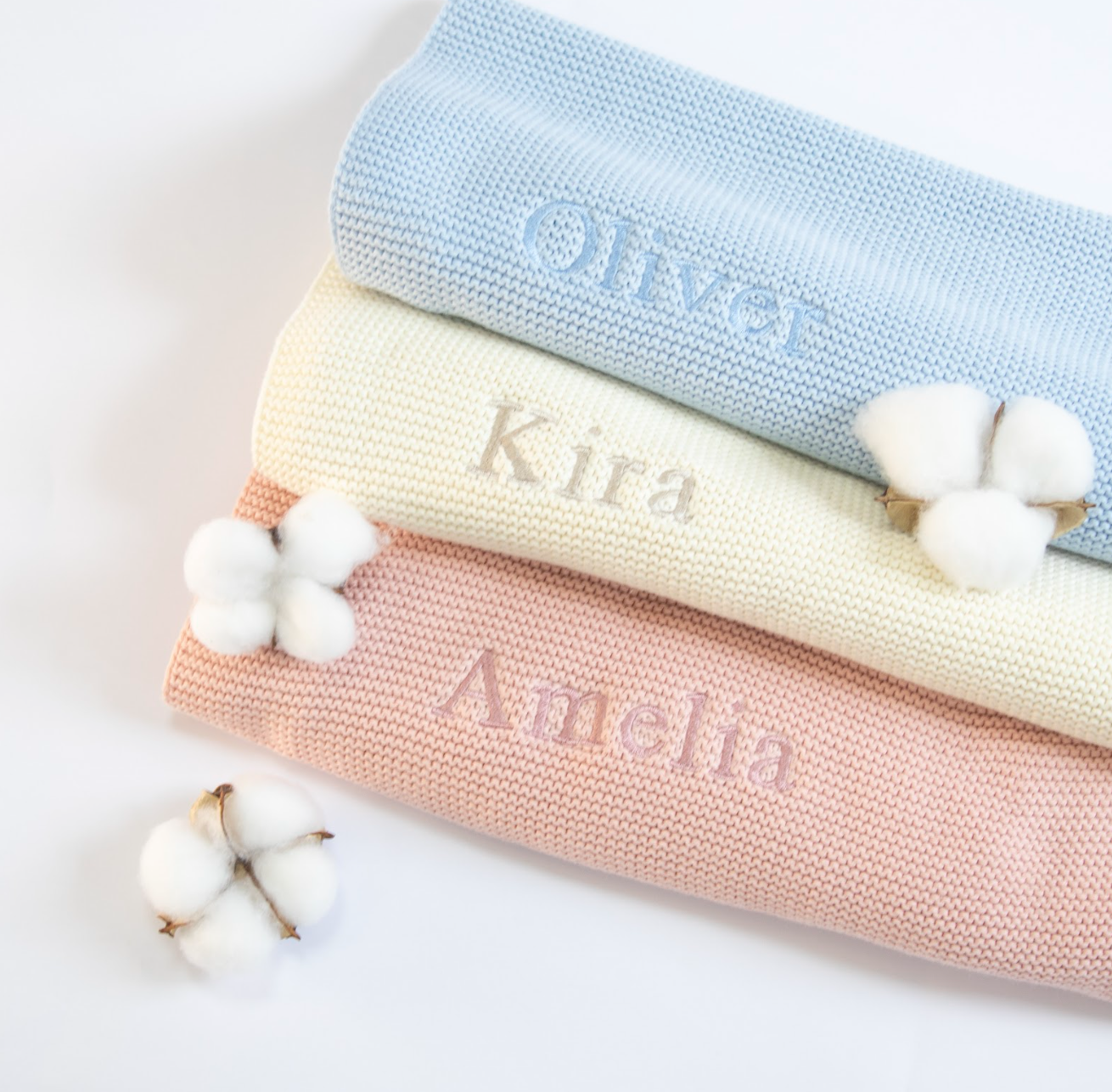 Organic Cotton New Baby Personalised Blanket - Baby