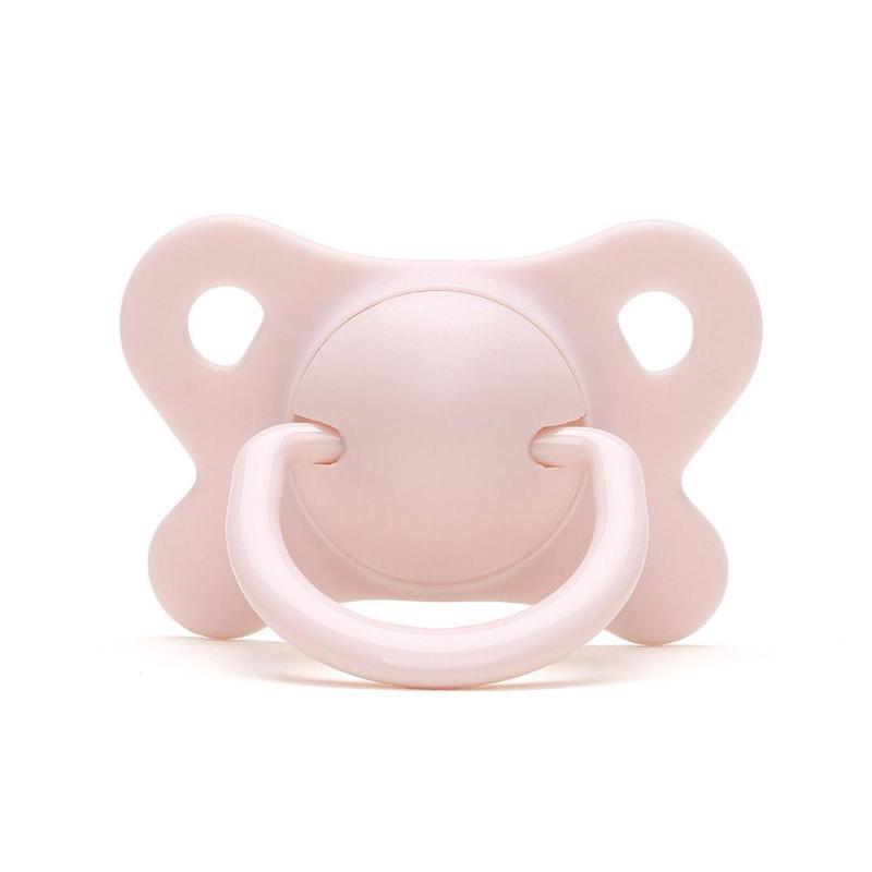 Pacifier Sleeping Baby Pacifier Newborn Silicone Pacifier Super Soft Flat Head - Pink / M