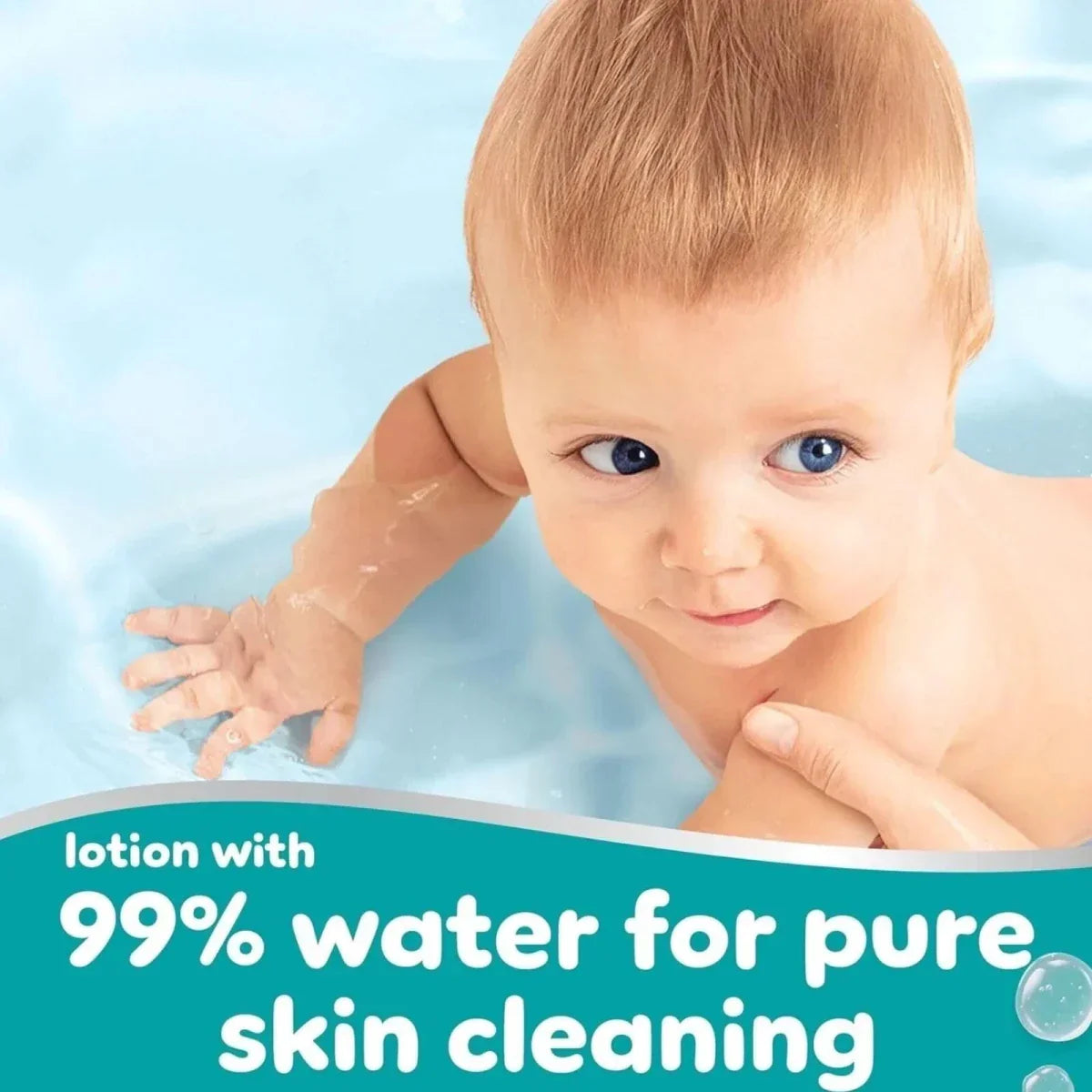 Pampers 99% Water Plastic Free Baby Wipes 12x60 pcs - Baby Wipes