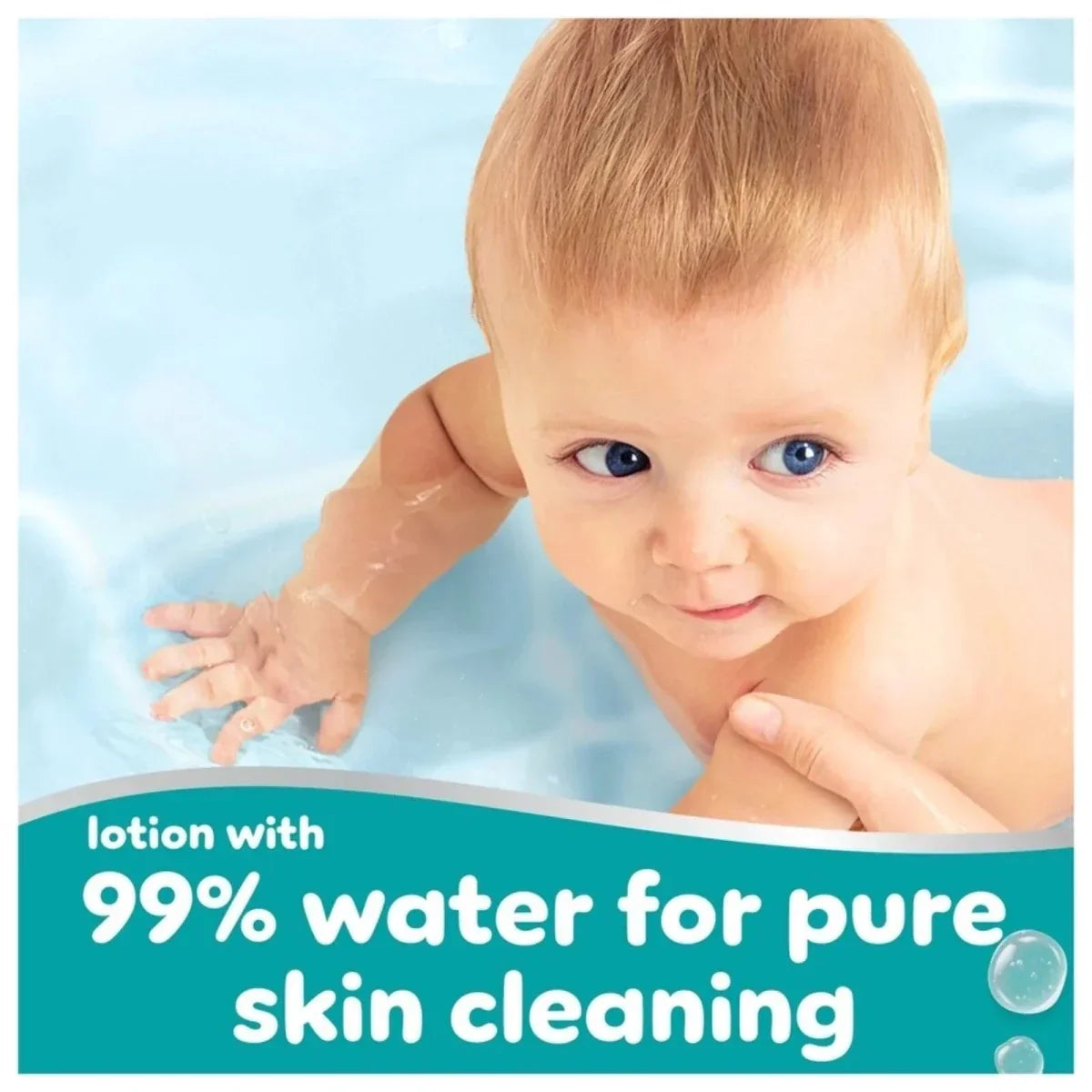 Pampers 99% Water Plastic Free Baby Wipes 4x60 pcs - Baby Wipes