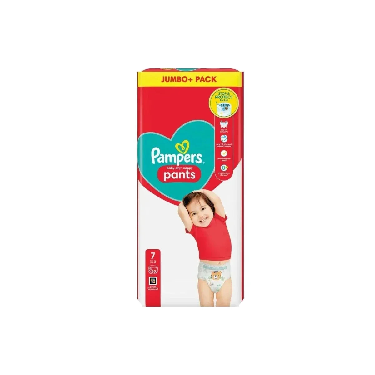 Pampers Baby-Dry Pants Size 7 Jumbo Pack 50 nappies - Pants