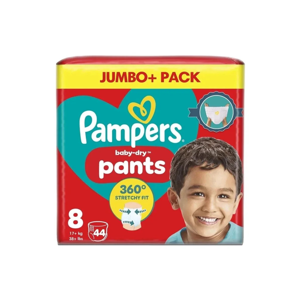 Pampers Baby-Dry Pants Size 8 Jumbo Pack 44 nappies - Pants