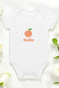 Peach Personalised Bodysuit in White - Bodysuits