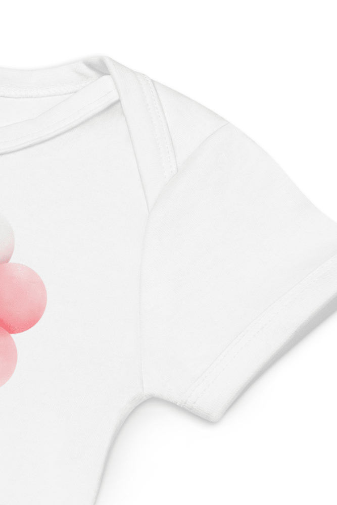 Personalised Name Bear Pink Hot Air Baloon Bodysuit - Bodysuits