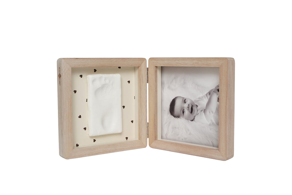 Petit Artichaut Double Frame Baby Photo & Imprint Keepsake - Pretty Hearts - Keepsake
