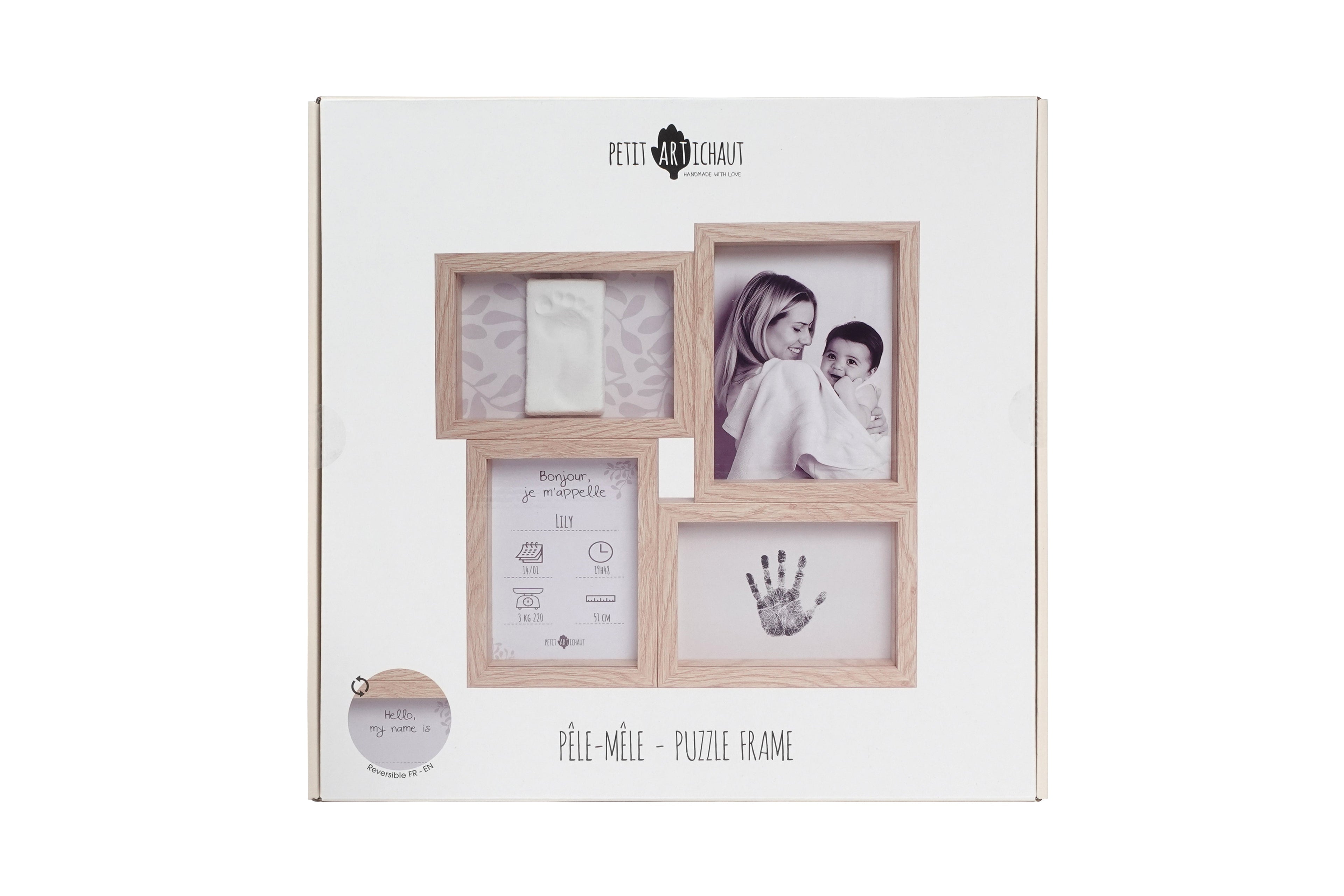 Petit Artichaut Puzzle Picture Frame Keepsake - Ivy Grey - Keepsake