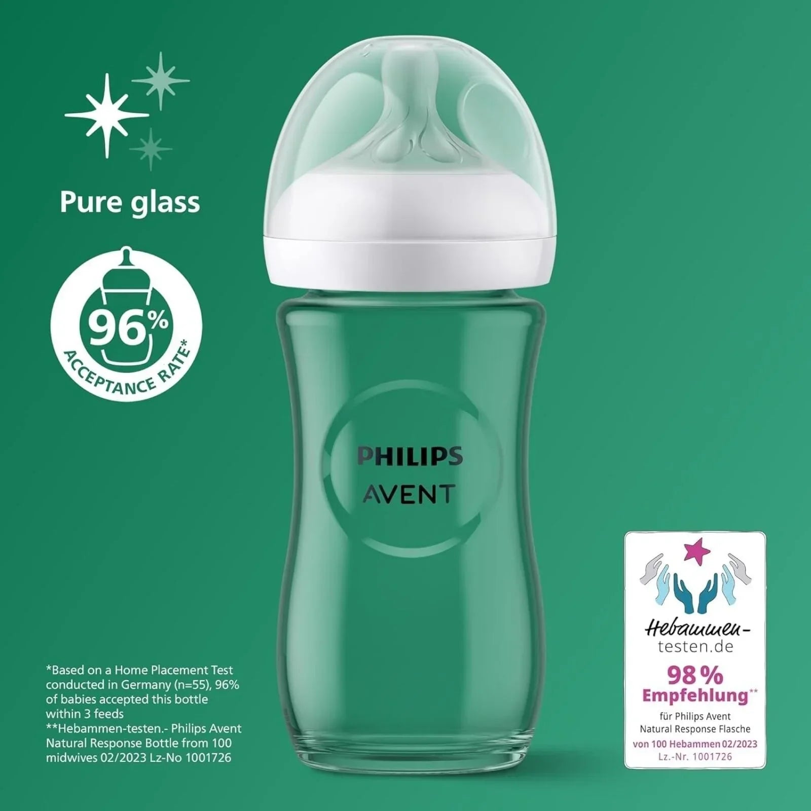 Philips Avent Natural Response Glass Bottle 0-3 months 120ml - Bottles
